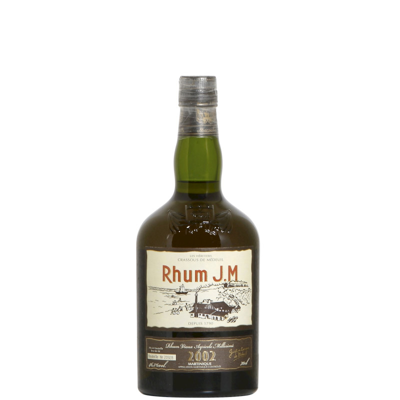 RHUM J.M - RHUM VIEUX - 2002 - 10 ANS - 46,3% - 70CL RHUM J.M - RHUM VIEUX - 2002 - 10 ANS - 46,3% - 70CL