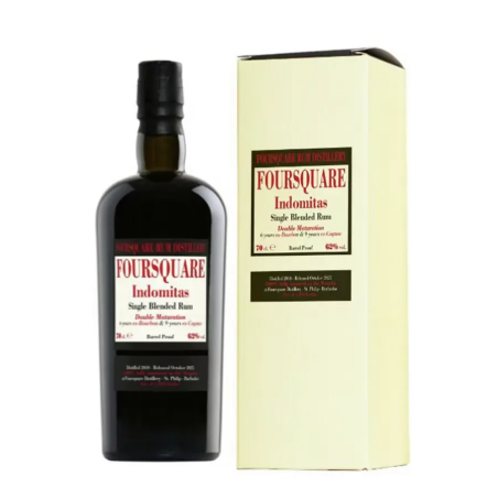 VELIER - FOURSQUARE - INDOMITAS - SINGLE BLENDED RUM - 2010 - 15 ANS - 62% - 70CL
