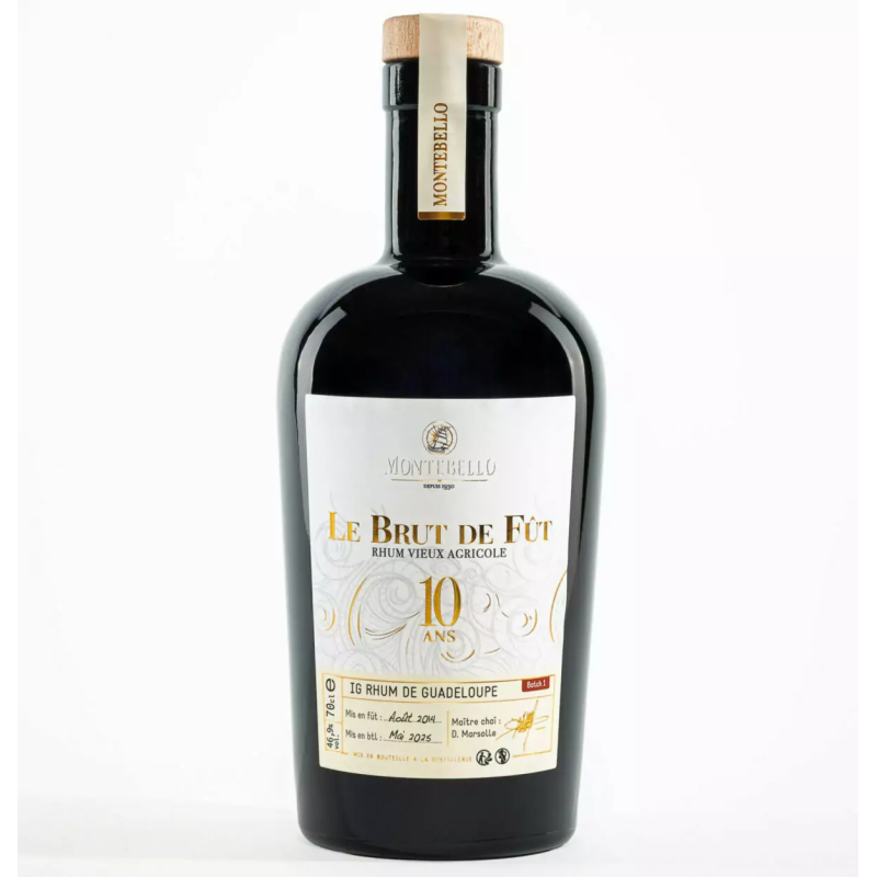 MONTEBELLO - RHUM VIEUX - BRUT DE FUT 10 ANS - 46,9% - 70CL MONTEBELLO - RHUM VIEUX - BRUT DE FUT 10 ANS - 46,9% - 70CL