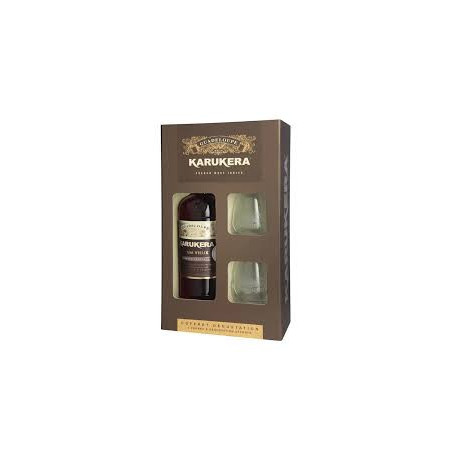 KARUKERA - COFFRET RHUM VIEUX RESERVE SPECIALE + 2 VERRES - 42% - 70CL