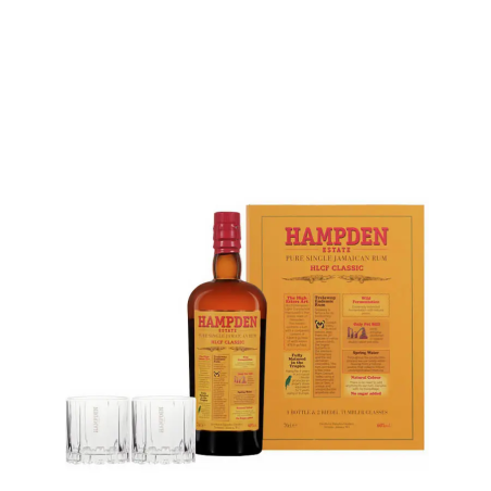 HAMPDEN - HLCF CLASSIC COFFRET - 2 VERRES ROCKS - 60% - 70CL