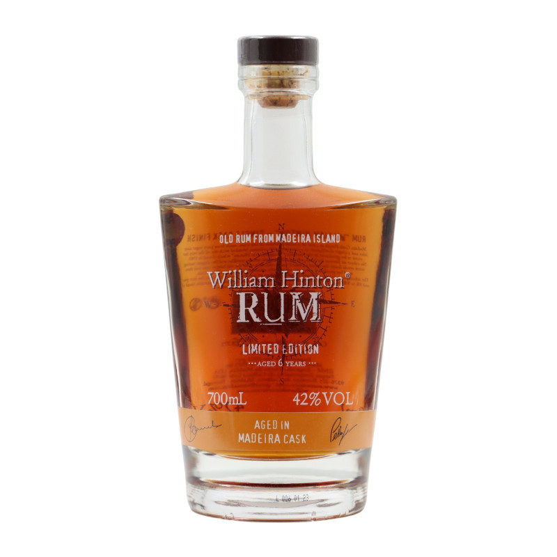 WILLIAM HINTON - RHUM VIEUX - 6 ANS - SINGLE CASK - MADEIRA CASK - 42% - 70CL WILLIAM HINTON - RHUM VIEUX - 6 ANS - SINGLE CASK - MADEIRA CASK - 42% - 70CL