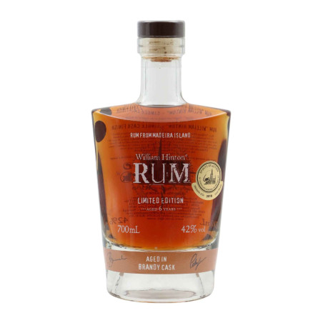WILLIAM HINTON - RHUM VIEUX - 6 ANS - SINGLE CASK - BRANDY CASK - 42% - 70CL