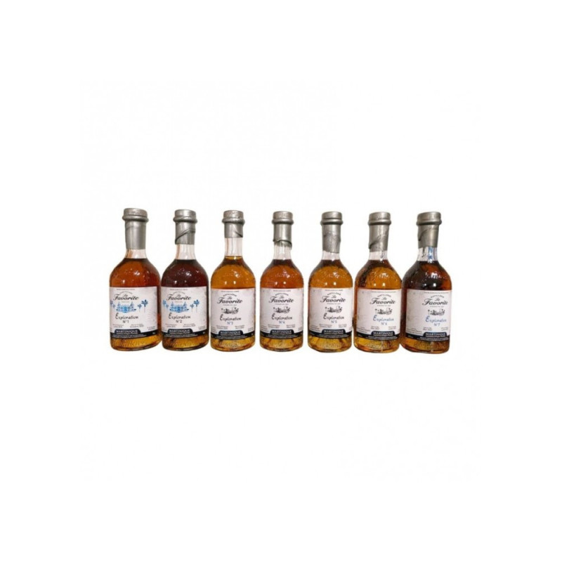 LA FAVORITE - LOT DE 7 RHUMS - EXPLORATION N°1, 2, 3, 4, 5, 6, 7 - 48,3% - 490CL LA FAVORITE - LOT DE 7 RHUMS - EXPLORATION N°1, 2, 3, 4, 5, 6, 7 - 48,3% - 490CL