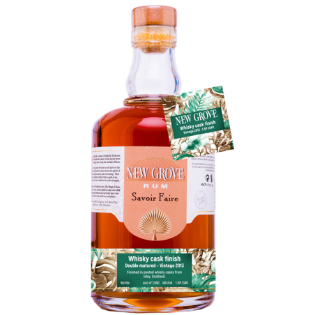 NEW GROVE - SAVOIR FAIRE - ISLAY PEATED WHISKY CASK FINISH - 46% - 70CL
