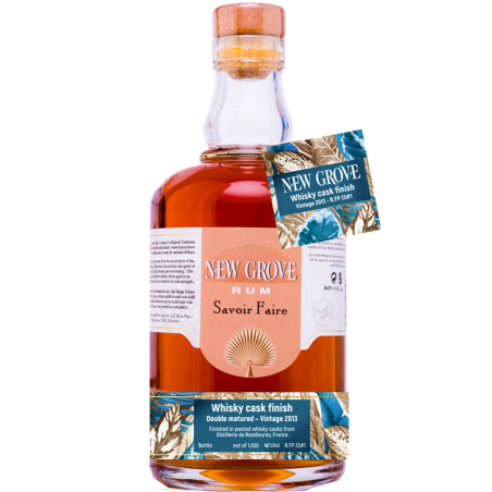 NEW GROVE - SAVOIR FAIRE - ROZELIEURES PEATED WHISKY CASK FINISH - 46% - 70CL