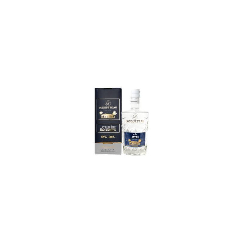 LONGUETEAU - RHUM BLANC - CUVEE DES BATISSEURS - 60% - 70CL LONGUETEAU - RHUM BLANC - CUVEE DES BATISSEURS - 60% - 70CL