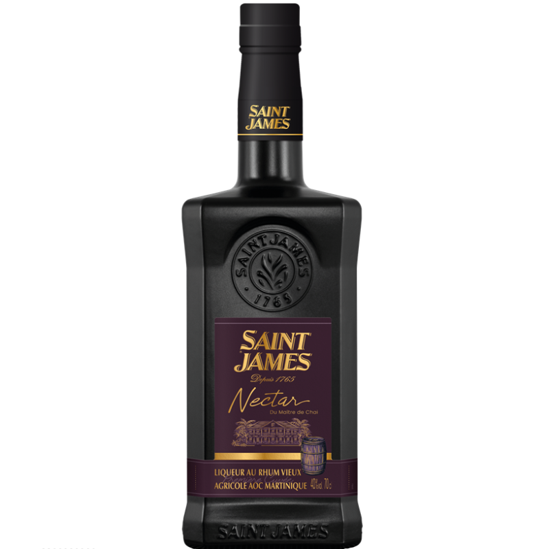 SAINT JAMES - LIQUEUR AU RHUM VIEUX - NECTAR - 40% - 70CL SAINT JAMES - LIQUEUR AU RHUM VIEUX - NECTAR - 40% - 70CL