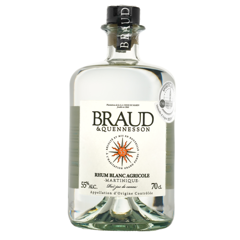 BRAUD & QUENNESSON - RHUM BLANC - 55% - 70CL BRAUD & QUENNESSON - RHUM BLANC - 55% - 70CL