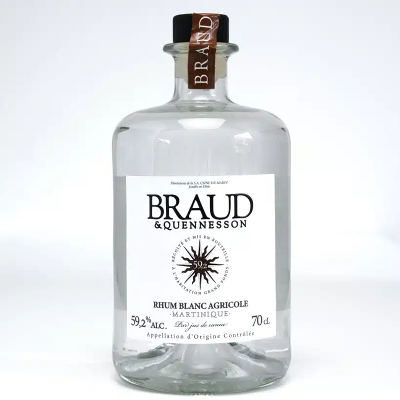 BRAUD & QUENNESSON - RHUM BLANC - 59,2% - 70CL BRAUD & QUENNESSON - RHUM BLANC - 59,2% - 70CL