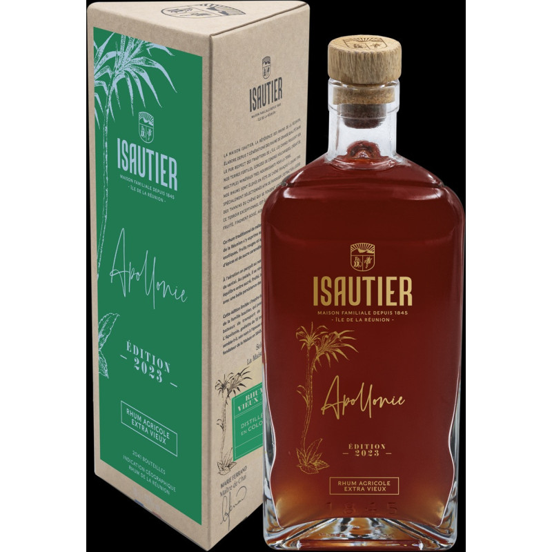ISAUTIER - RHUM AGRICOLE EXTRA VIEUX - APOLLONIE - 58% - 70CL ISAUTIER - RHUM AGRICOLE EXTRA VIEUX - APOLLONIE - 58% - 70CL