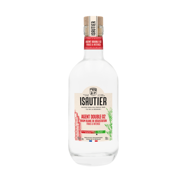 ISAUTIER - RHUM BLANC - AGENT DOUBLE 02 - 55% - 70CL ISAUTIER - RHUM BLANC - AGENT DOUBLE 02 - 55% - 70CL