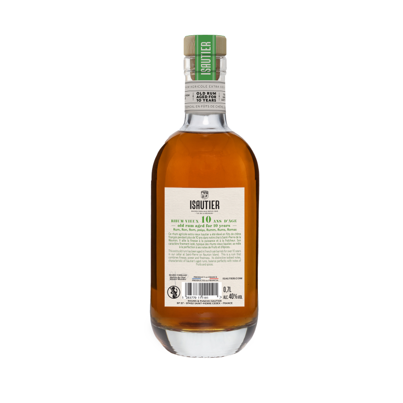 ISAUTIER - RHUM VIEUX - 10 ANS - 40% - 70CL ISAUTIER - RHUM VIEUX - 10 ANS - 40% - 70CL