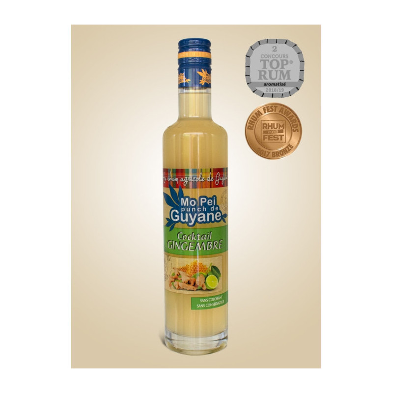DÉLICES DE GUYANE - MO PEYI PUNCH - COCKTAIL GINGEMBRE - 18% - 50CL