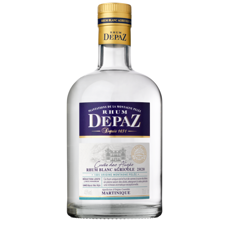 DEPAZ - RHUM BLANC - CUVÉE DES ALIZÉS - 45% - 70CL DEPAZ - RHUM BLANC - CUVÉE DES ALIZÉS - 45% - 70CL
