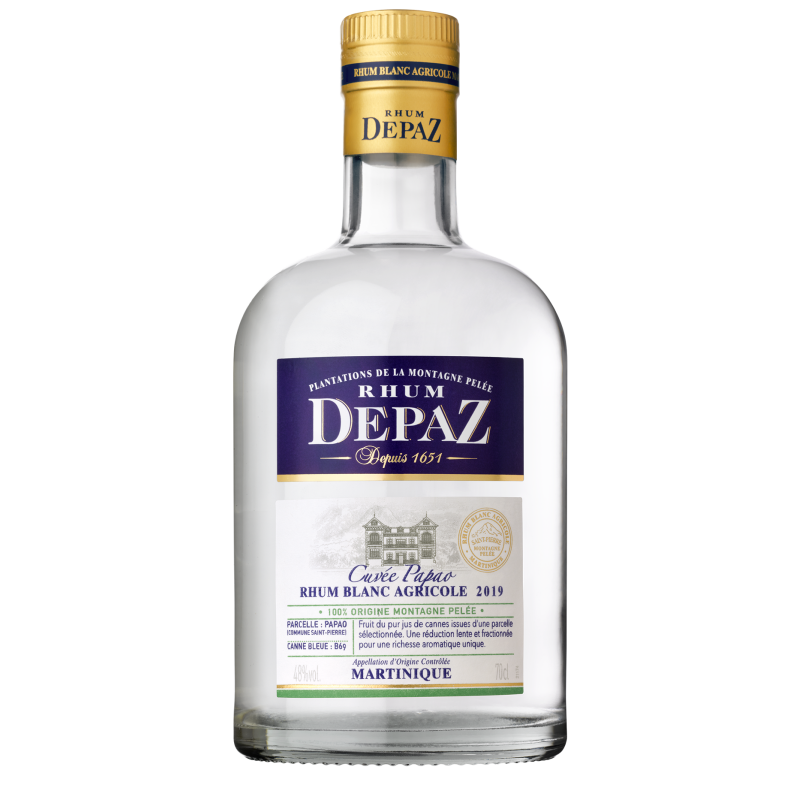 DEPAZ - RHUM BLANC - CUVÉE PAPAO - 2020 - 48% - 70CL DEPAZ - RHUM BLANC - CUVÉE PAPAO - 2020 - 48% - 70CL