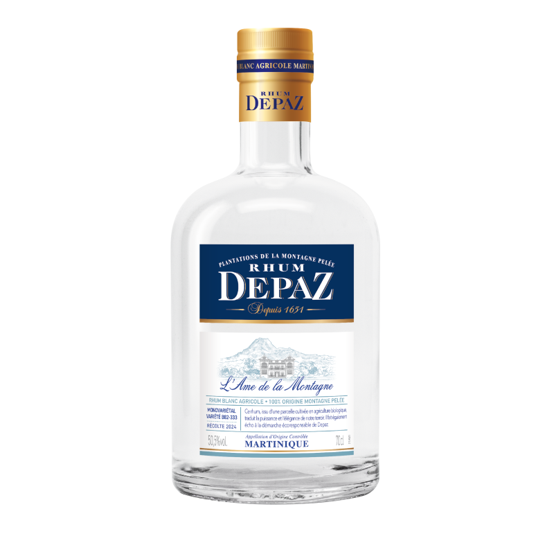 DEPAZ - RHUM BLANC - BIO - L'ÂME DE LA MONTAGNE - 2024 - 50,5% - 70CL DEPAZ - RHUM BLANC - BIO - L'ÂME DE LA MONTAGNE - 2024 - 50,5% - 70CL