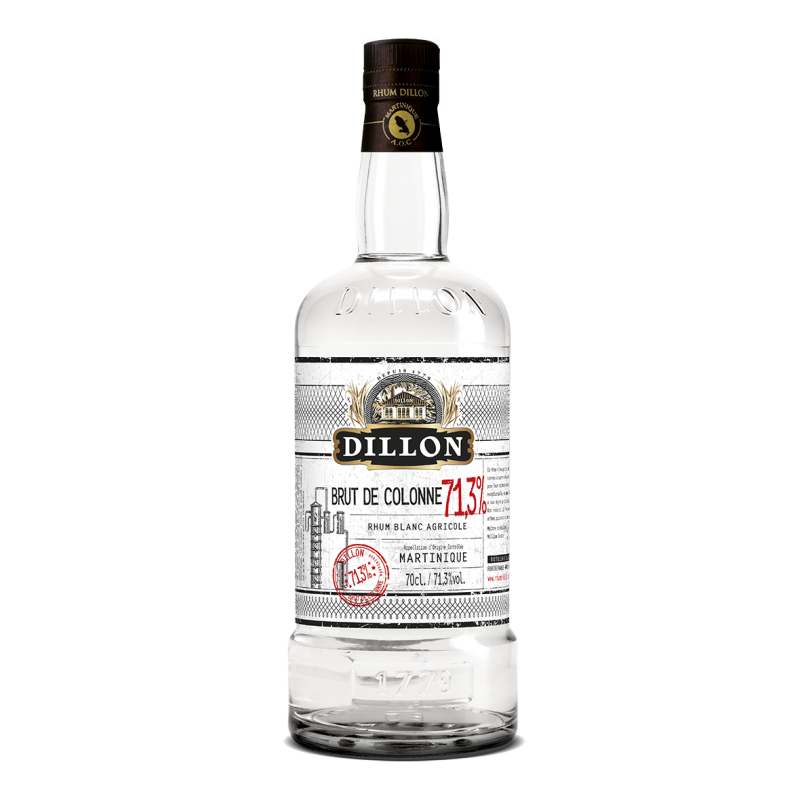 DILLON - RHUM BLANC - BRUT DE COLONNE - 71,3% - 70CL DILLON - RHUM BLANC - BRUT DE COLONNE - 71,3% - 70CL