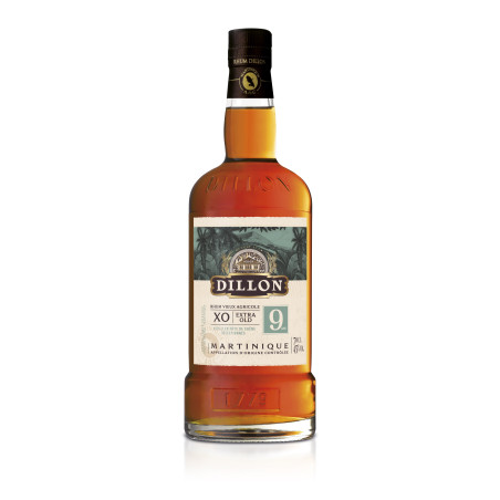 DILLON - RHUM VIEUX - XO - 9 ANS - 43% - 70CL