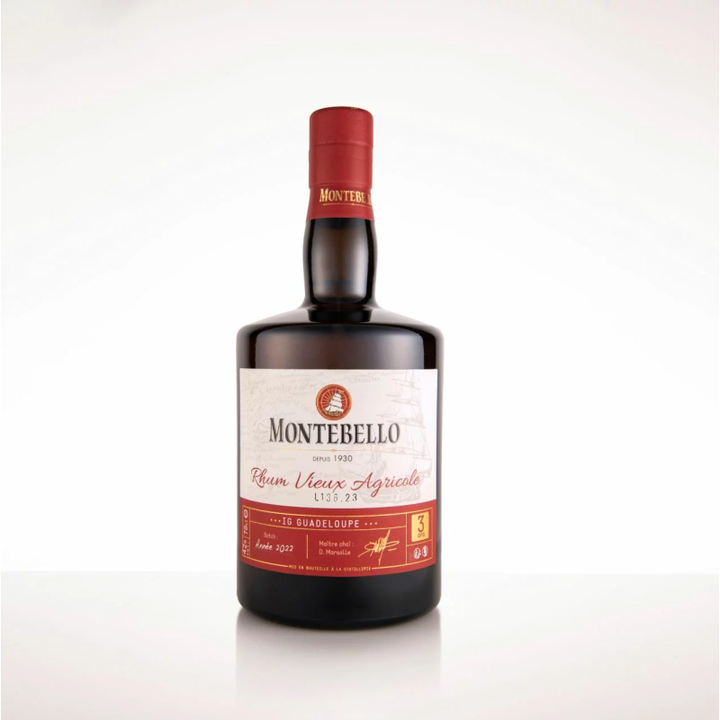MONTEBELLO - RHUM VIEUX - 3 ANS - 42% - 70CL MONTEBELLO - RHUM VIEUX - 3 ANS - 42% - 70CL