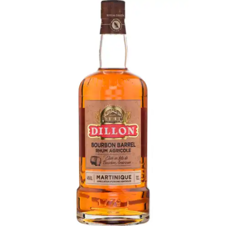 DILLON - RHUM AMBRÉ - BOURBON BARREL - 41% - 70CL