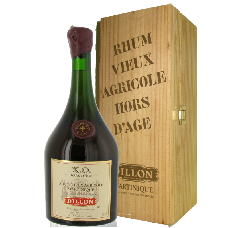 DILLON - RHUM VIEUX - XO - COFFRET BOIS - 43% - 1,5L DILLON - RHUM VIEUX - XO - COFFRET BOIS - 43% - 1,5L