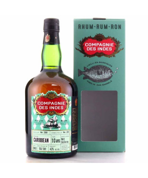 COMPAGNIE DES INDES - CARIBBEAN - SINGLE CASK - 10 ANS - MULTI - 43% - 70CL