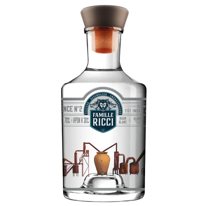 FAMILLE RICCI - RHUM BLANC - DIVERGENCE N°2 - 55% - 50CL FAMILLE RICCI - RHUM BLANC - DIVERGENCE N°2 - 55% - 50CL