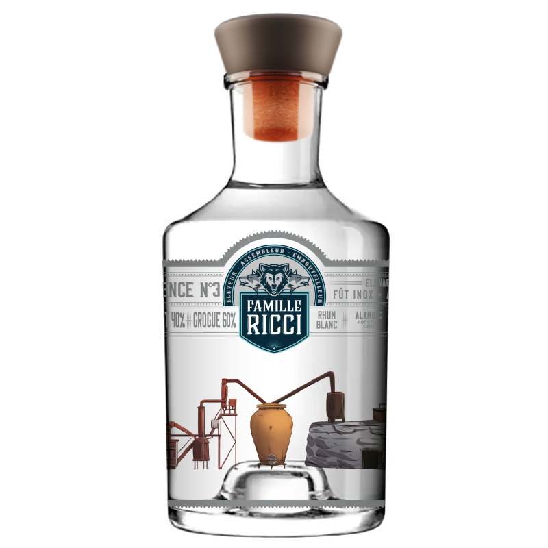FAMILLE RICCI - RHUM BLANC - DIVERGENCE N°3 - 55% - 50CL FAMILLE RICCI - RHUM BLANC - DIVERGENCE N°3 - 55% - 50CL