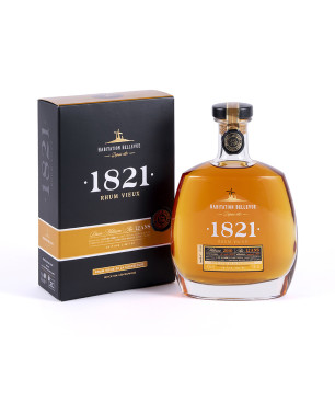 HABITATION BELLEVUE - RHUM VIEUX - 1821 - MILLÉSIME 2010 - 12 ANS - 45% - 70CL