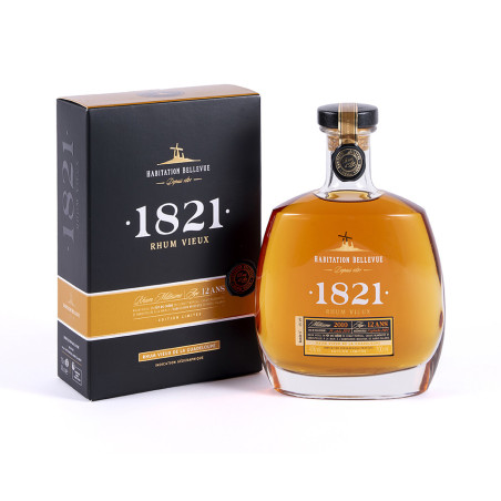 HABITATION BELLEVUE - RHUM VIEUX - 1821 - MILLÉSIME 2010 - 12 ANS - 45% - 70CL