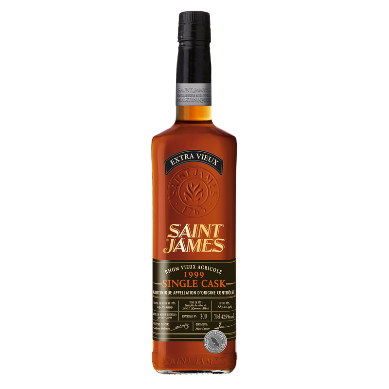 SAINT JAMES - RHUM VIEUX - SINGLE CASK - 1999 - 42,9% - 70CL SAINT JAMES - RHUM VIEUX - SINGLE CASK - 1999 - 42,9% - 70CL