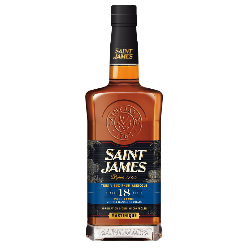 SAINT JAMES - RHUM VIEUX - 18 ANS - 43% - 70CL SAINT JAMES - RHUM VIEUX - 18 ANS - 43% - 70CL