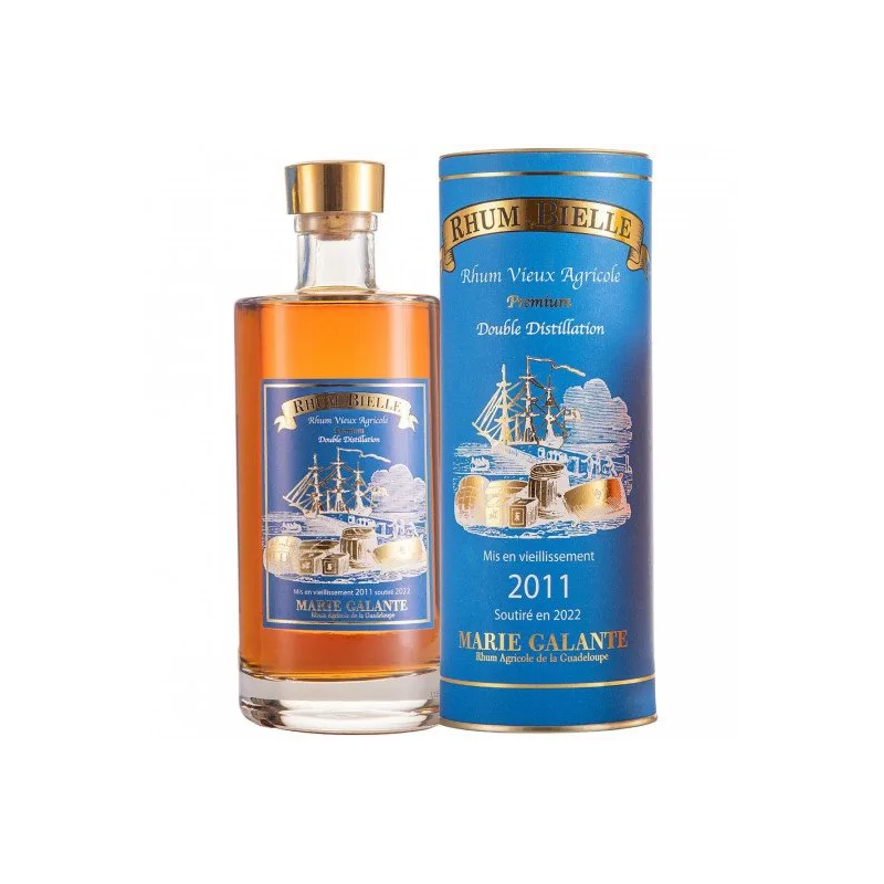 BIELLE - RHUM VIEUX - PREMIUM 2011 - DOUBLE DISTILLATION - 45% - 70CL BIELLE - RHUM VIEUX - PREMIUM 2011 - DOUBLE DISTILLATION - 45% - 70CL