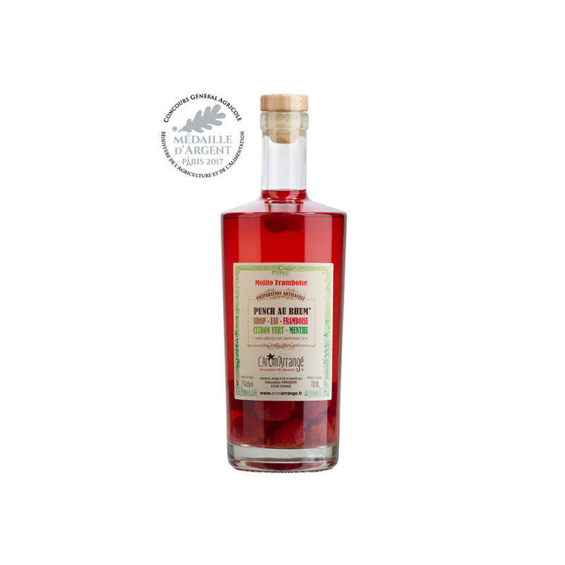 L'ARÔM'ARRANGÉ - PUNCH AU RHUM - MOJITO FRAMBOISE - 17% - 70CL L'ARÔM'ARRANGÉ - PUNCH AU RHUM - MOJITO FRAMBOISE - 17% - 70CL