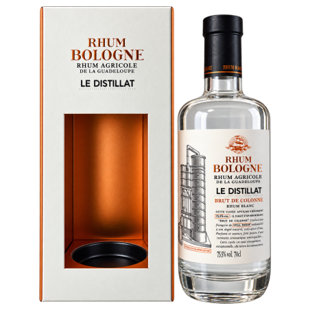 BOLOGNE - RHUM BLANC - BRUT DE COLONNE - LE DISTILLAT - 75,5% - 70CL