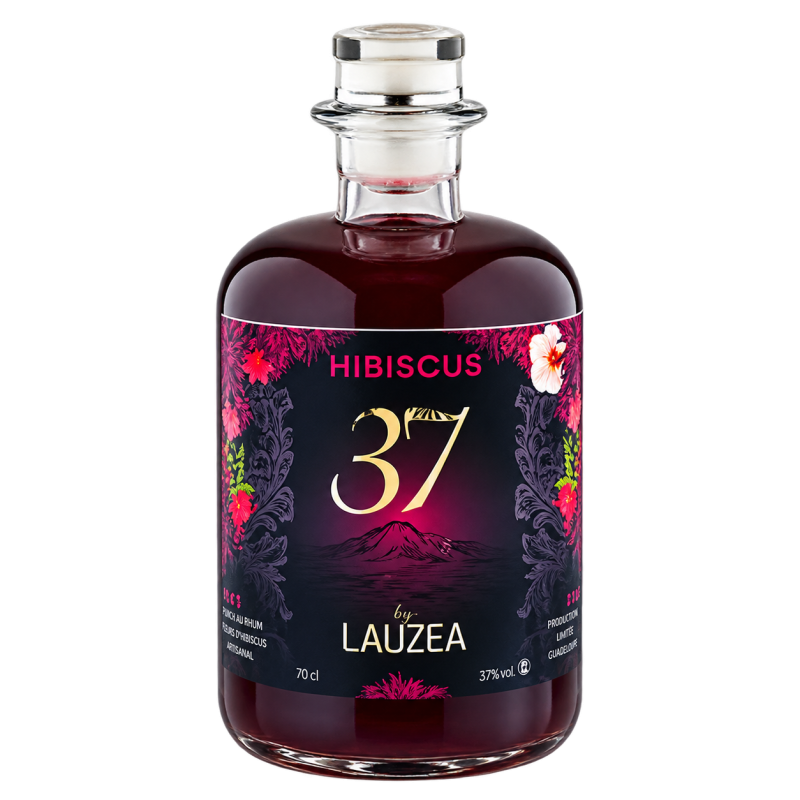LAUZEA - LIQUEUR D'HIBISCUS - 37% - 50CL LAUZEA - LIQUEUR D'HIBISCUS - 37% - 50CL