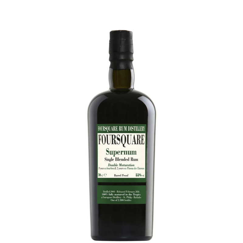 VELIER - FOURSQUARE - SUPERNUM - SINGLE BLENDED RUM - 2004 - 21 ANS - 55% - 70CL VELIER - FOURSQUARE - SUPERNUM - SINGLE BLENDED RUM - 2004 - 21 ANS - 55% - 70CL