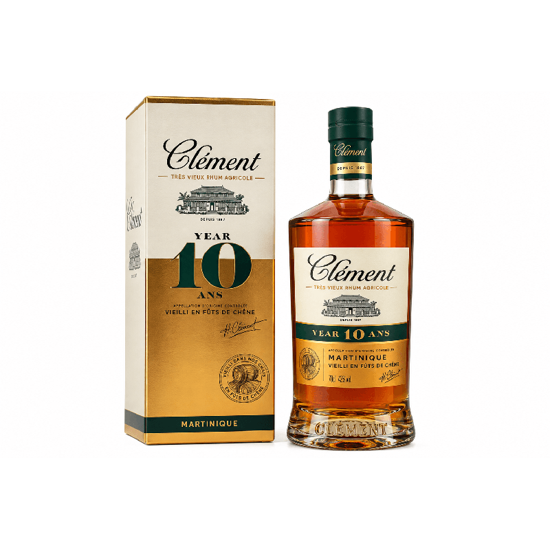 CLÉMENT - RHUM VIEUX - 10 ANS - 42% - 70CL CLÉMENT - RHUM VIEUX - 10 ANS - 42% - 70CL