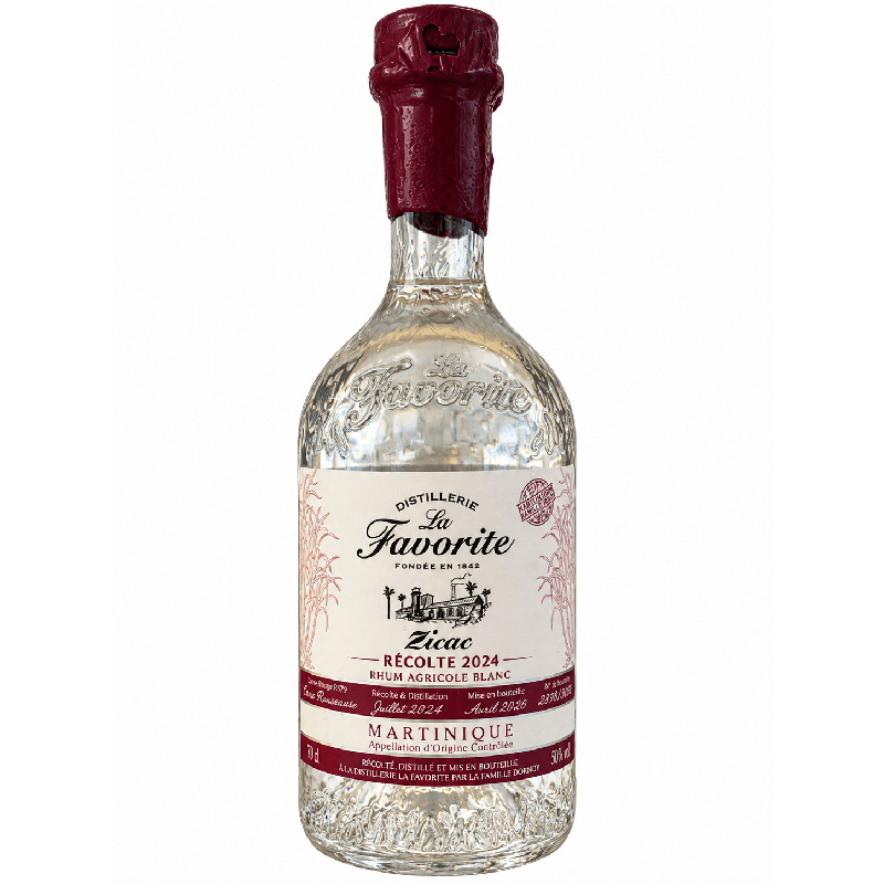 LA FAVORITE - RHUM BLANC - ZICAC - 2024 - 52% - 70CL LA FAVORITE - RHUM BLANC - ZICAC - 2024 - 52% - 70CL