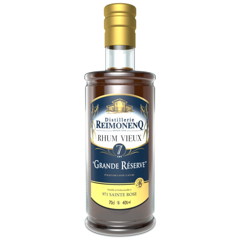 REIMONENQ - RHUM VIEUX - 7 ANS GRANDE RÉSERVE - 40% - 70CL REIMONENQ - RHUM VIEUX - 7 ANS GRANDE RÉSERVE - 40% - 70CL